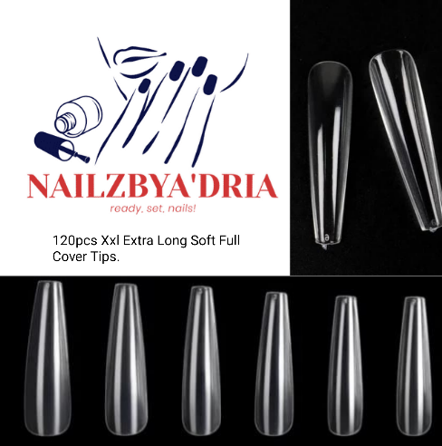 120pcs Xxl Extra Long Coffin Soft Full Cover Tips