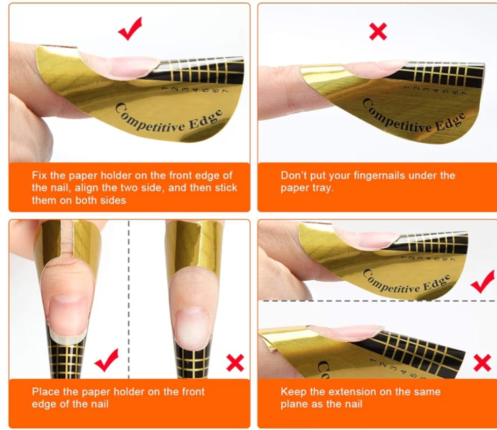 50pcs Acrylic Nail Forms Sticker