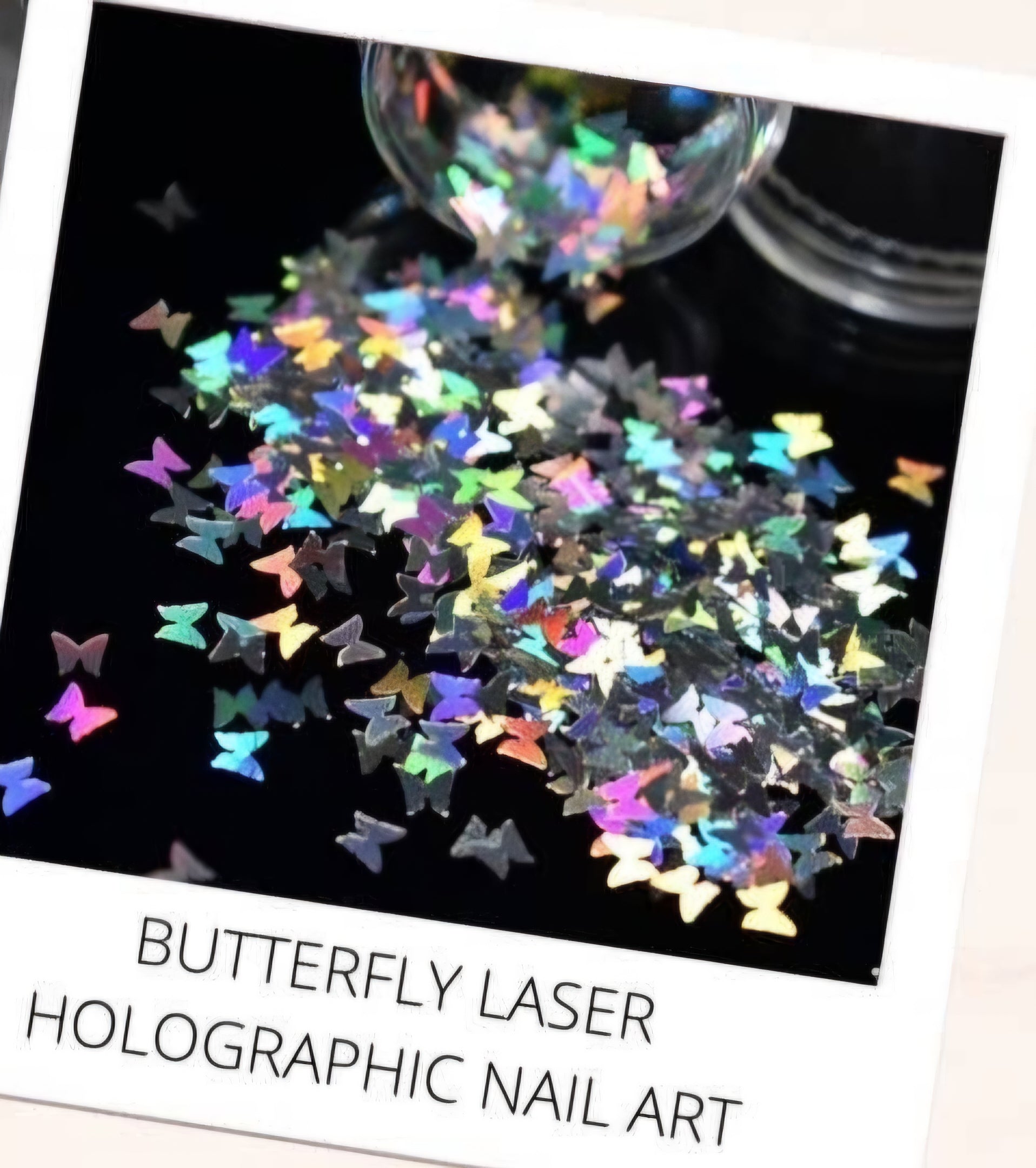 Butterfly Laser Holographic Nail Art