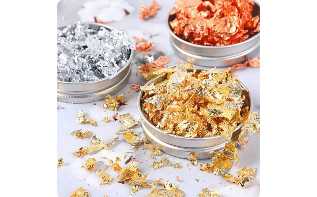 3 Piece (Gold, Rose, Sliver) Nail Flakes