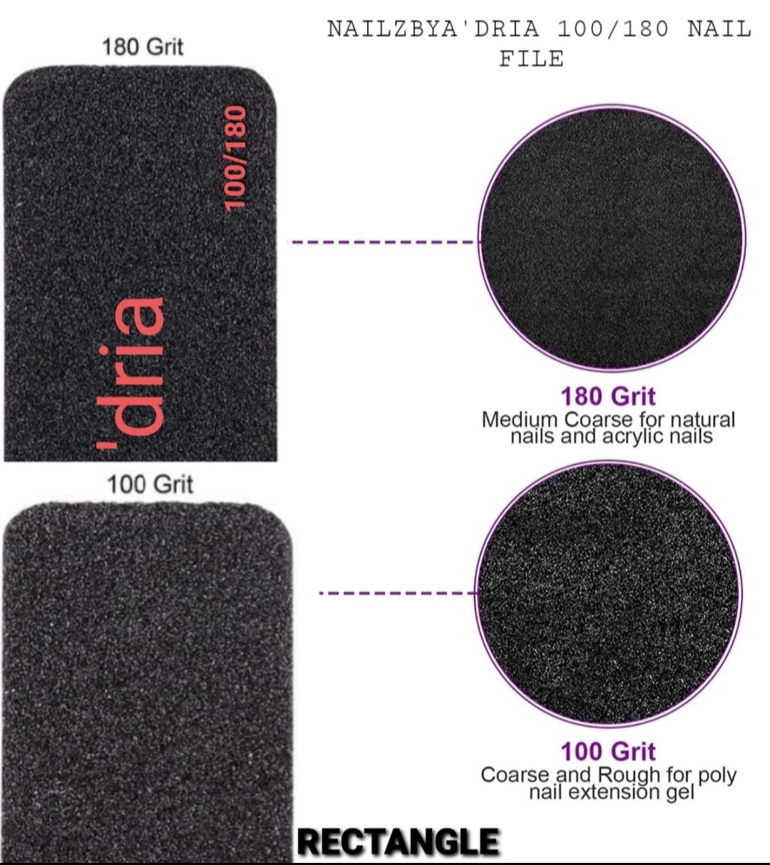 100/180 Nailzbyadria Nail File