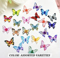 50pcs Mini Resin Butterfly Nail Decoration