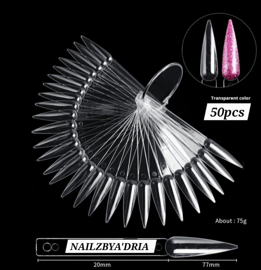 50pcs Nail Swatches Sticks