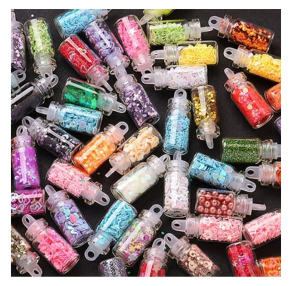 48 Nail Love Glitter Art Accessories Sequin Set