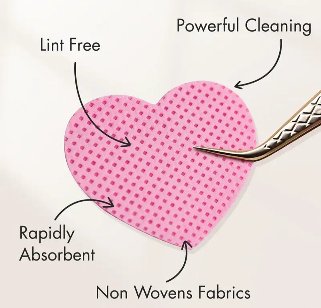 50pcs Heart Shaped Lint-Free Nail Wipes