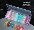 6pcs Dreamy | Lovely 3D Holographic Rainbow Nail Art Starry Foil