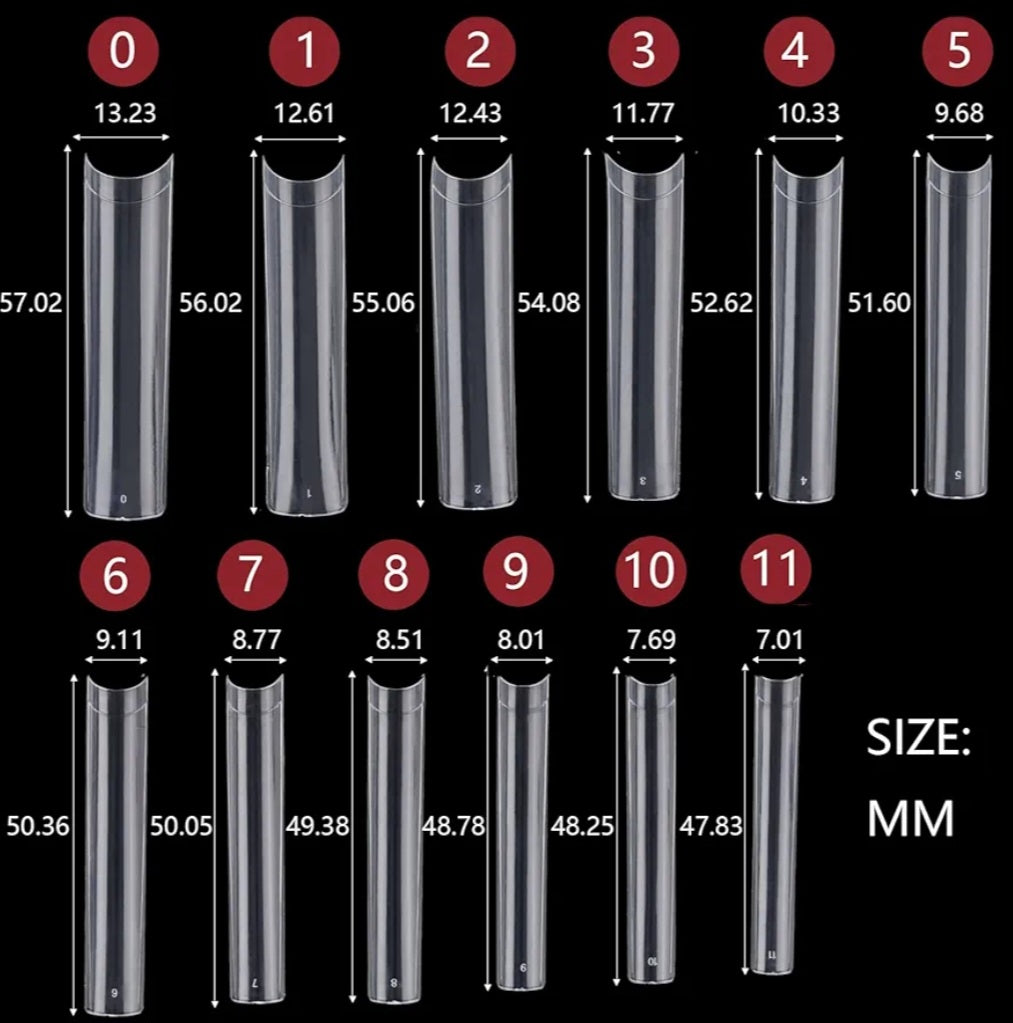 120pcs XXXL Square Extra Long C Curve Nail Tips